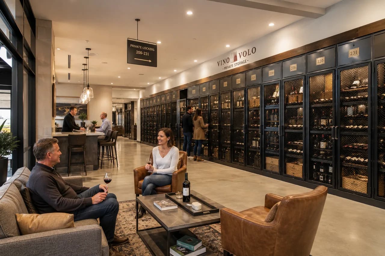 Inside a working wine-storage operation